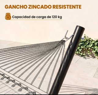 Soporte para hamaca negro