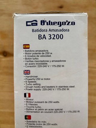 Batidora Amasadora Orbegozo BA 3200