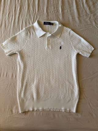 Maglia Polo Ralph Lauren bianca in lana