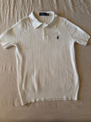 Maglia Polo Ralph Lauren bianca in lana