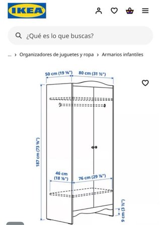 Armario Infantil IKEA SMÅGÖRA Blanco