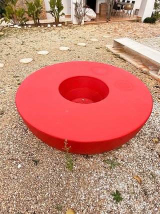 2 Bancos de Jardín Circulares Rojos