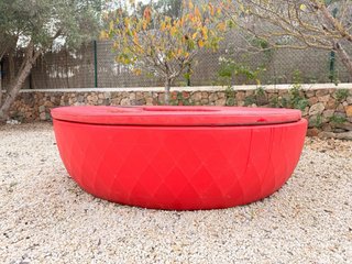 2 Bancos de Jardín Circulares Rojos