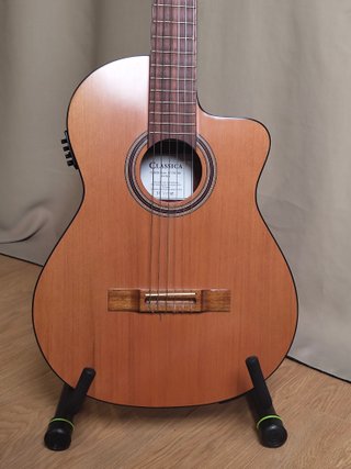 Guitarra clásica, estuche, soporte, cuerdas extras