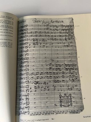 Bach edición facsímil de la Pasión según San Mateo