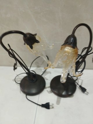 Lámpara de Techo con Flores de Cristal