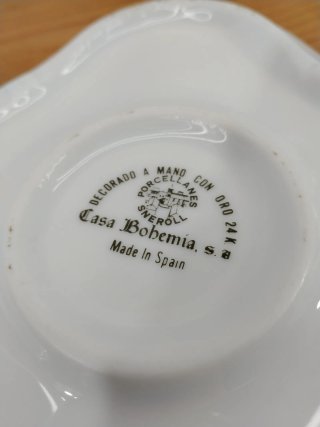 Caja Joyero de Porcelana con Decoración Floral y