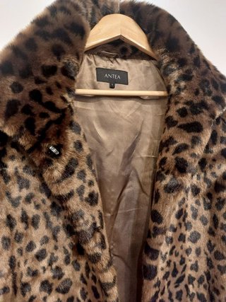 Abrigo leopardo vintage mujer talla M nuevecito
