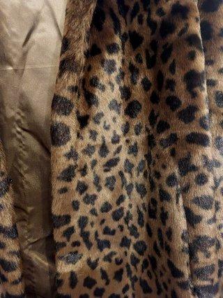 Abrigo leopardo vintage mujer talla M nuevecito