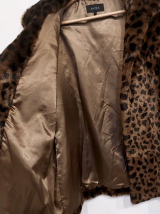 Abrigo leopardo vintage mujer talla M nuevecito