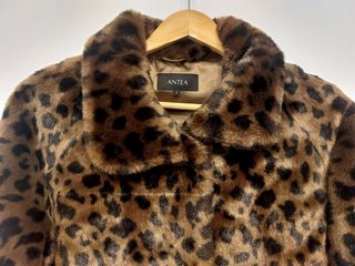 Abrigo leopardo vintage mujer talla M nuevecito