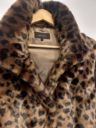 Abrigo leopardo vintage mujer talla M nuevecito