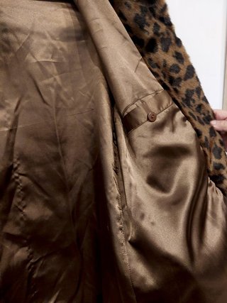 Abrigo leopardo vintage mujer talla M nuevecito