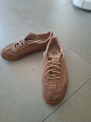 Zapatos Poqa Piel Ante Hombre Beige Marrón