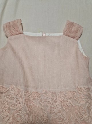 Vestido rosa con flores 6 años