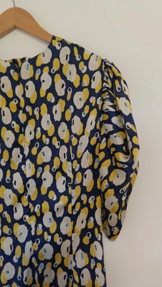 Vestido largo estampado fluido