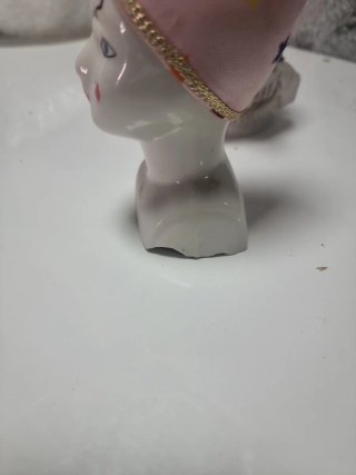 Pareja de Bustos Vintage de Porcelana Pierrot