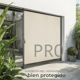 Toldo de pinza para exterior color beige