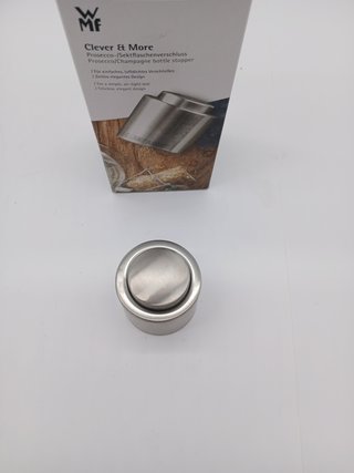 WMF Wine Champagne Bottle Stopper Polished Cromargan Stainless Steel