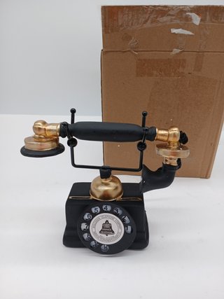 Decorative Antique Creative Retro Rotating Resin Telephone - Decoration for Bar, Home, Office - Deco