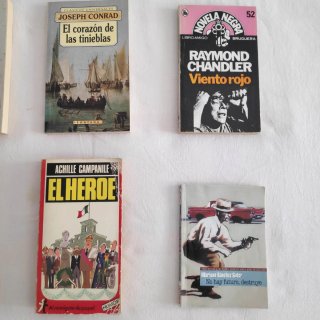 Lote libros novelas negras, crónica, prosa.
