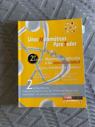 Libro de Matemáticas Ciencias Sociales II