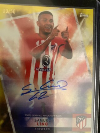 Tarjeta Samuel Lino Autografiada 09/50