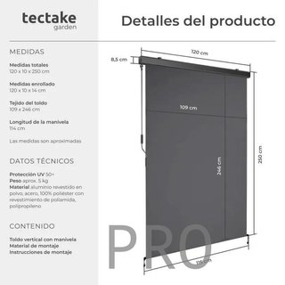 Toldo vertical ELOISE