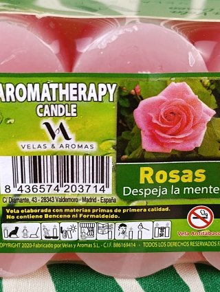 Pack 8 Velas Aromáticas Rosa