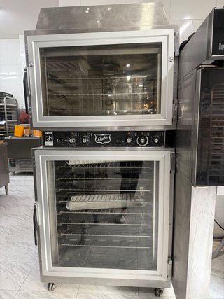 Horno ventilado + cámara fermentación a vapor