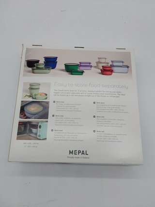 Mepal - Meal Prep Box Cirqula - Tazón Bento con 3 compartimentos - Recipiente hermético para almacen