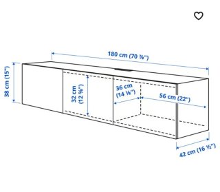 Mueble TV IKEA Besta Blanco
