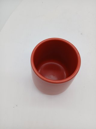 MSV - Vaso de Cerámica - Terracota Mate - 300 ML - Práctico y Elegante para el Baño - Fácil de Limpi