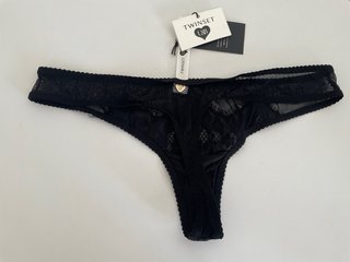 Perizoma Twinset in pizzo nero