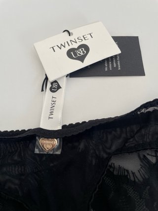 Perizoma Twinset in pizzo nero