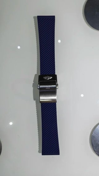 Correa Breitling Caucho Azul 24mm