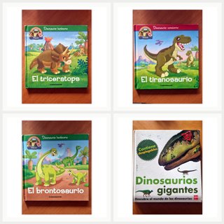 Lote 4 libros infantiles de dinosaurios