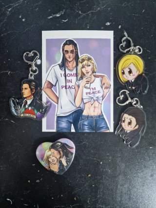 Set Tseng e Elena Final Fantasy VII FF7 keychains