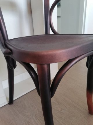 Silla de cafetería estilo Thonet antigua