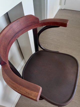 Silla de cafetería estilo Thonet antigua
