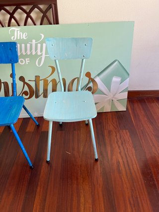 Silla vintage formica color verde agua
