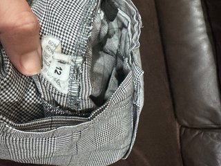 Pantalón gris cuadros Samaniego Talla 12