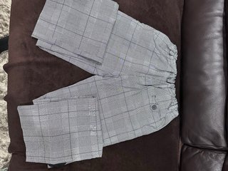 Pantalón gris cuadros Samaniego Talla 12