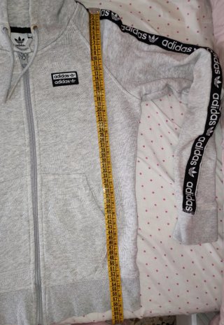 Sudadera Adidas Gris con Cremallera