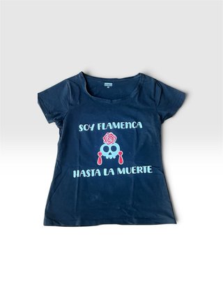 Camiseta Negra Soy Flamenca Hasta la Muerte