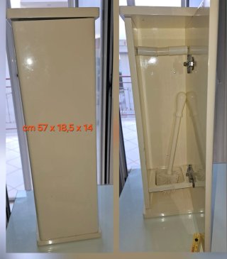 Mobiletto porta scopino bagno beige