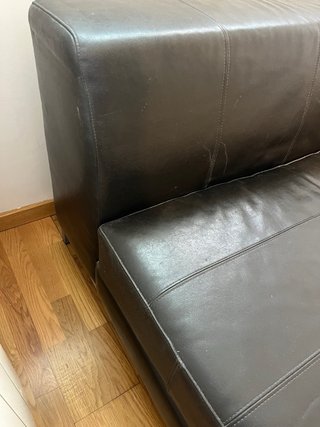 Sofá de Piel Negra IKEA
