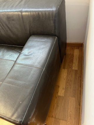 Sofá de Piel Negra IKEA