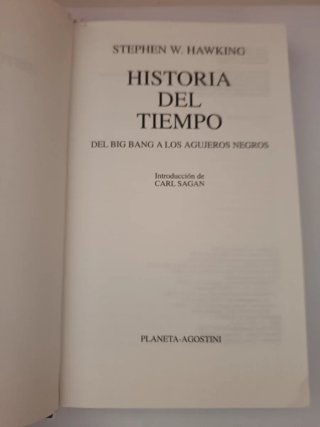 Historia del Tiempo – Stephen Hawking (tapa dura)