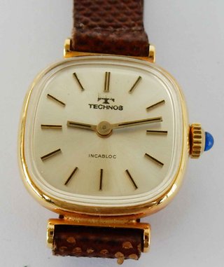 1503-Reloj TECHNOS-Swiss-señora-vintage-cuerda-NOS